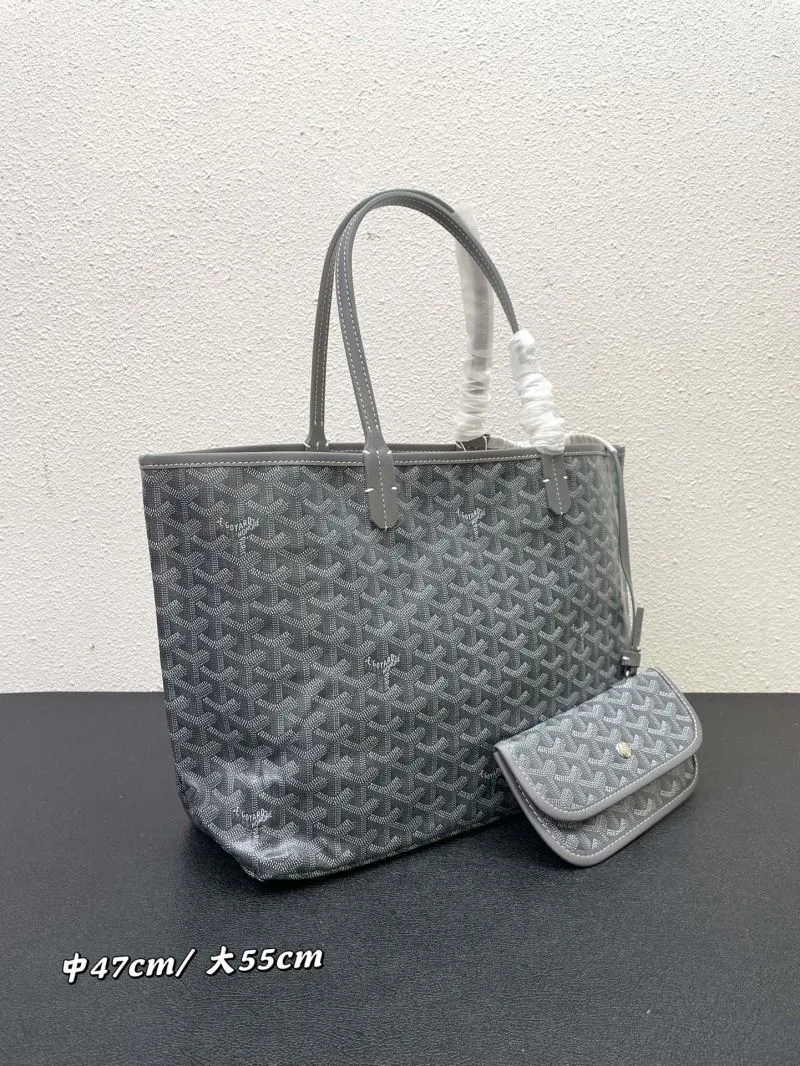 Alternative view of Goyard Gray Tote Bag 563 with Pouch Medium and Large