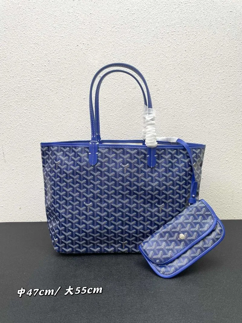 Goyard Blue Tote Bag with Pouch Medium Large