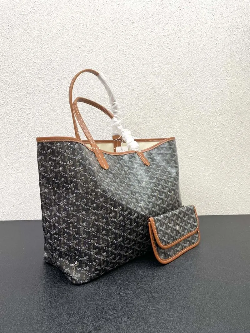Goyard Black Tote Bag with Pouch Medium Large - Image 5