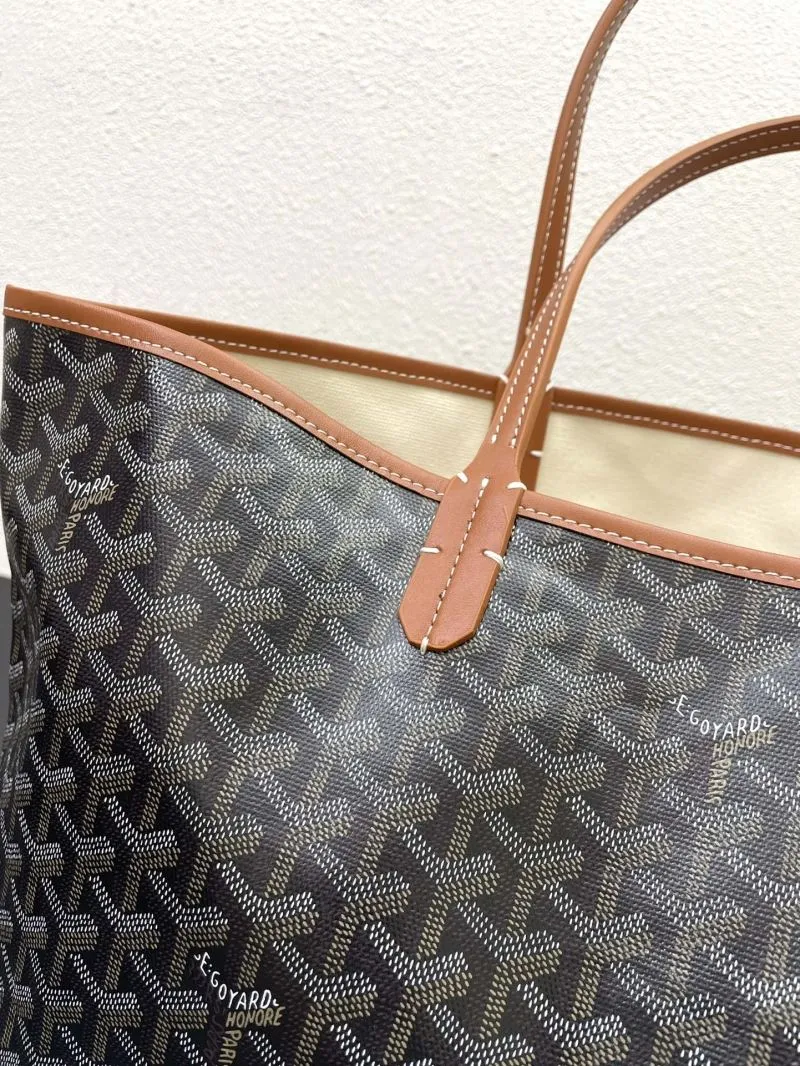 Goyard Black Tote Bag with Pouch Medium Large - Image 7