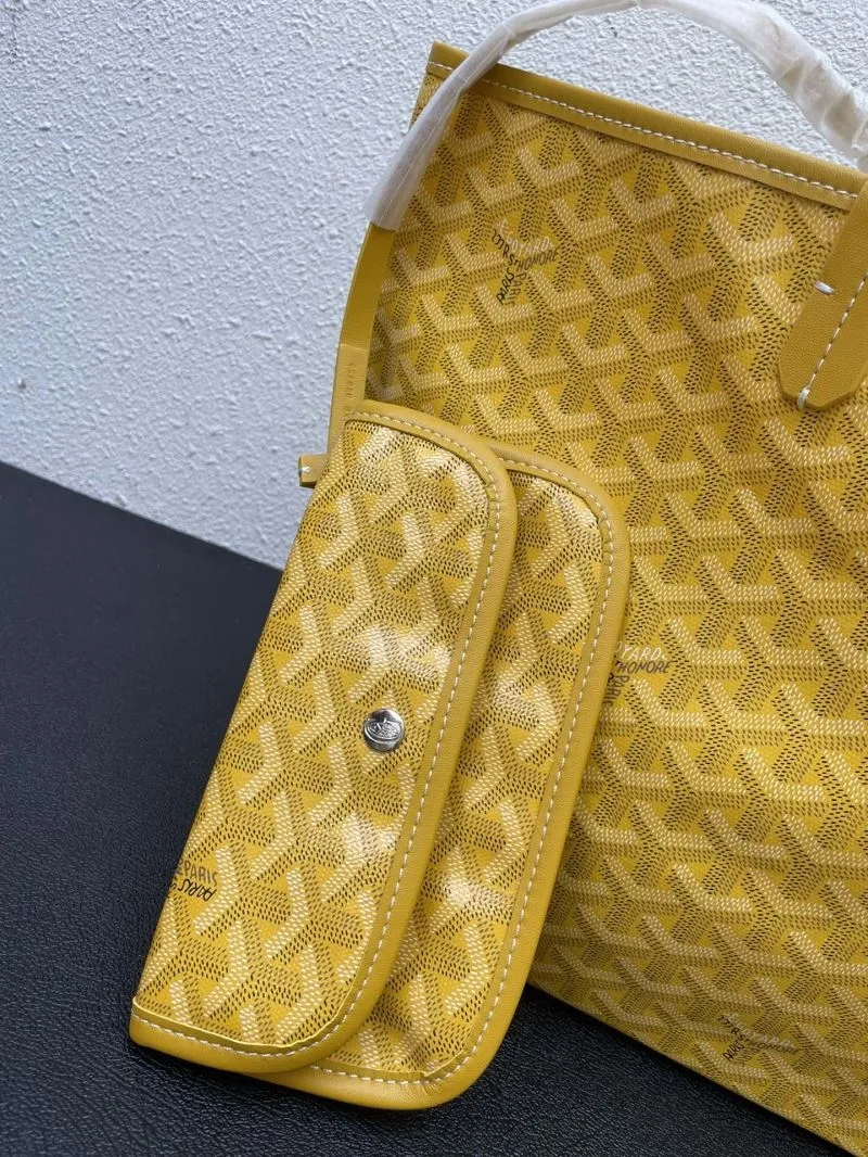 Goyard Yellow Shopping Tote Bag With Pouch Medium Large Sizes - Image 4