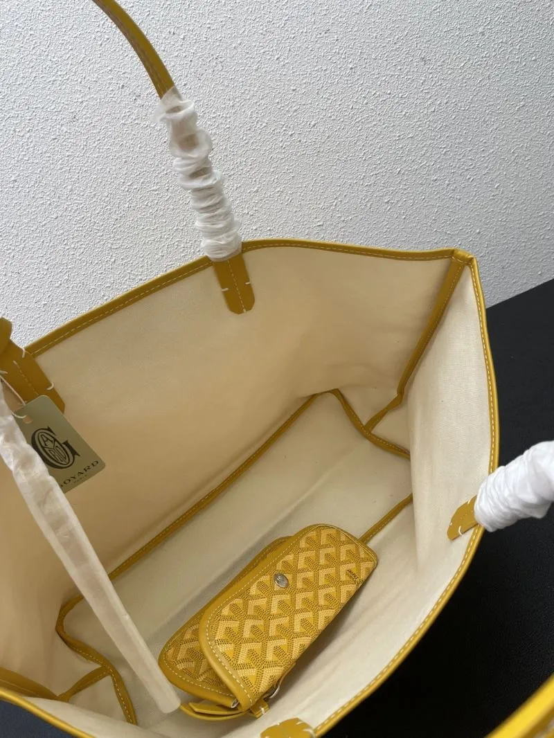 Goyard Yellow Shopping Tote Bag With Pouch Medium Large Sizes - Image 9