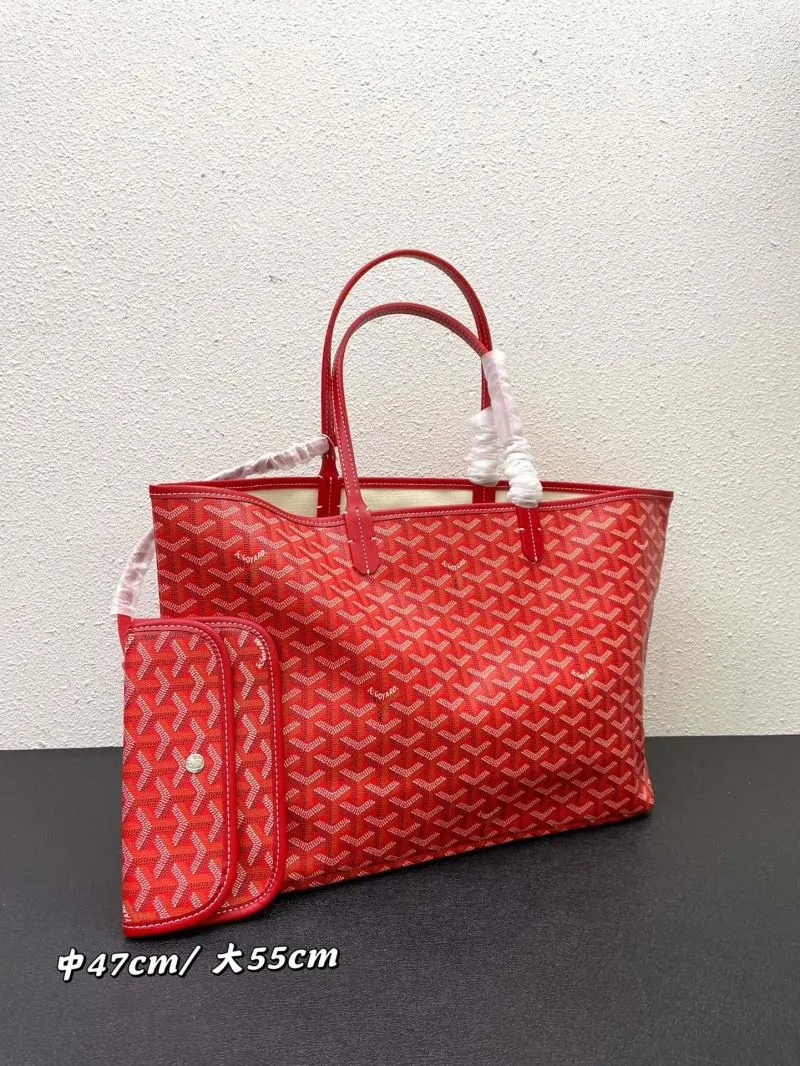 Alternative view of Goyard Red Tote Bag with Pouch Medium Large Size