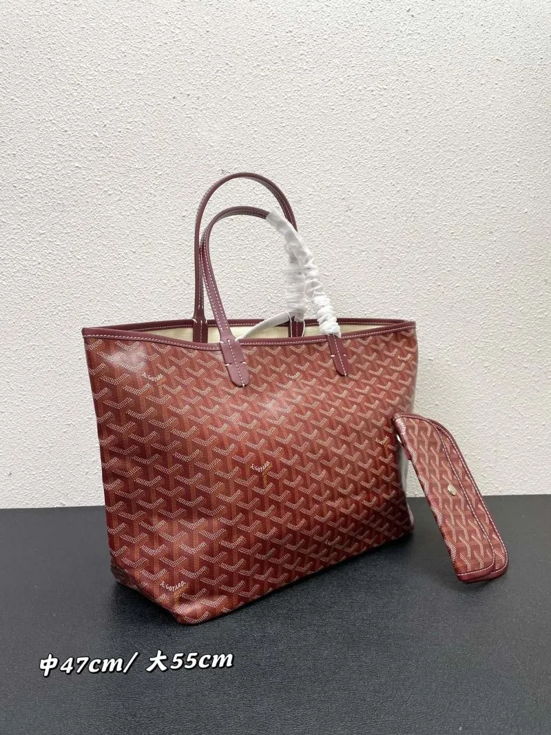 Alternative view of Goyard Burgundy Medium Large Tote Bag SKU 568 with Pouch