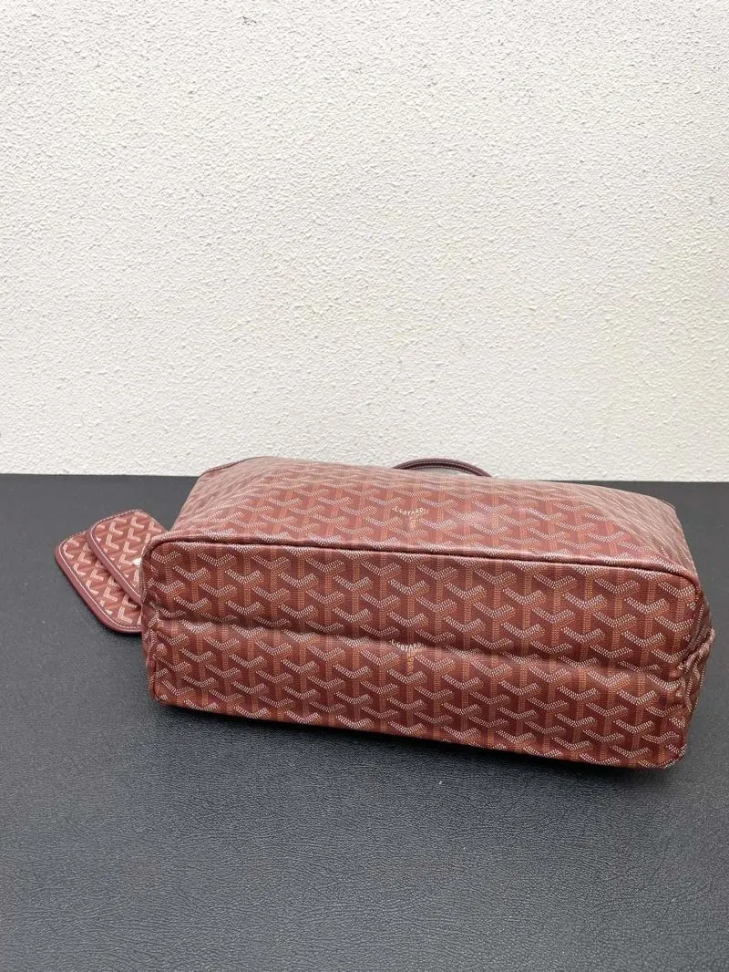 Goyard Burgundy Medium Large Tote Bag SKU 568 with Pouch - Image 6