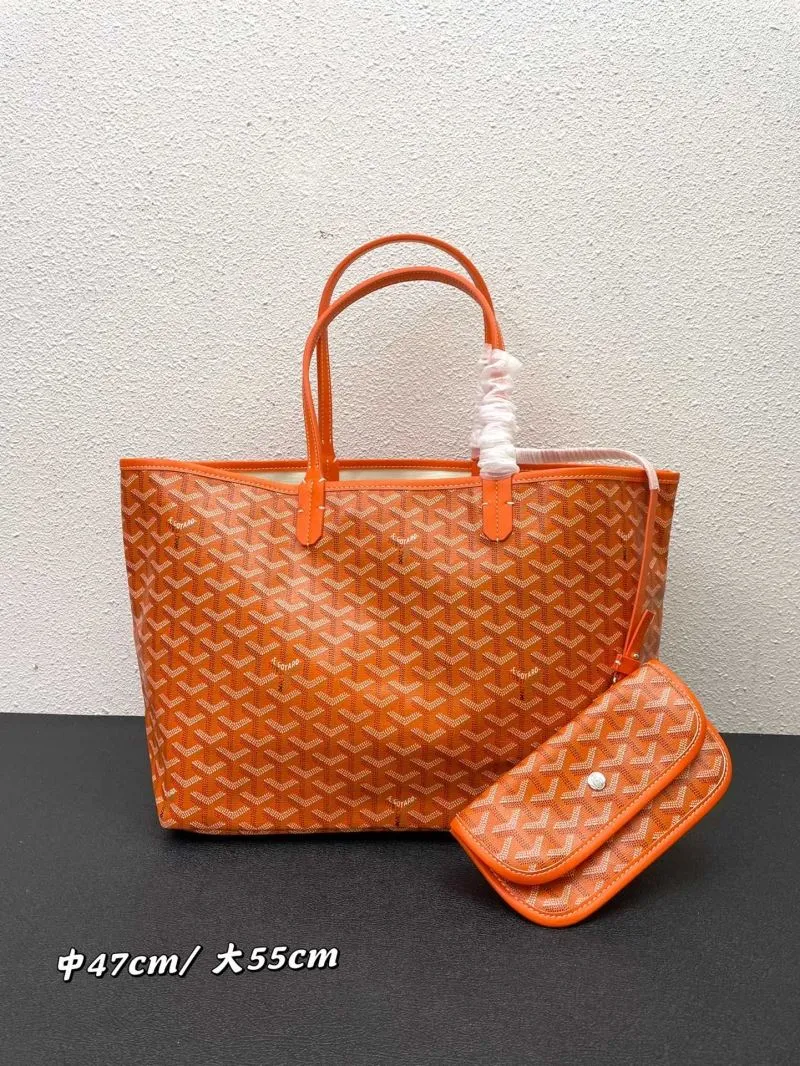 Goyard Orange Tote Bag with Pouch Medium Large Size