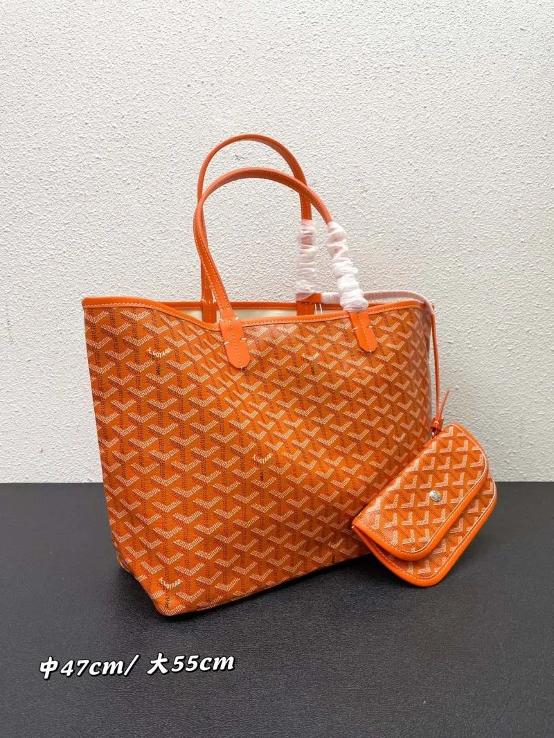 Alternative view of Goyard Orange Tote Bag with Pouch Medium Large Size