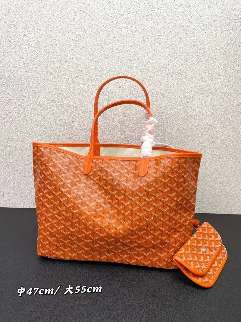 Goyard Orange Tote Bag with Pouch Medium Large Size - Image 3