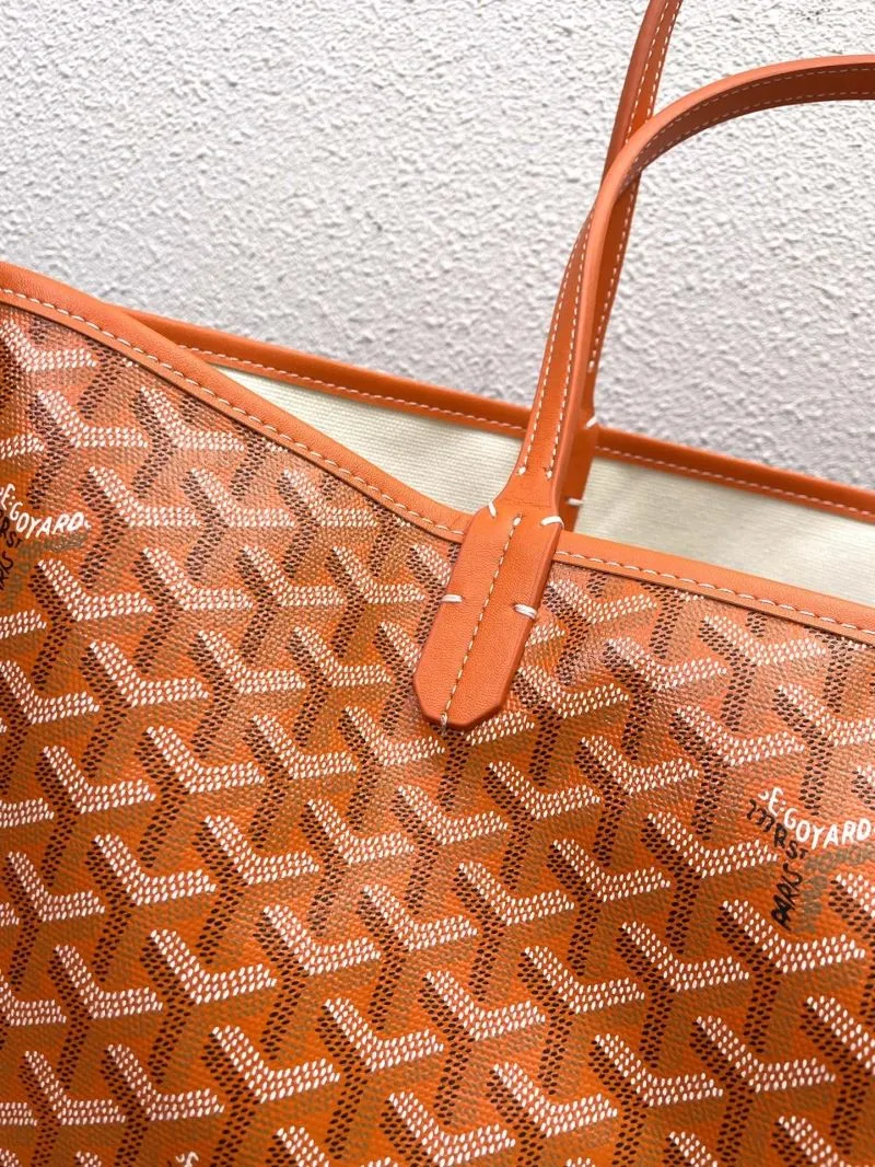 Goyard Orange Tote Bag with Pouch Medium Large Size - Image 4