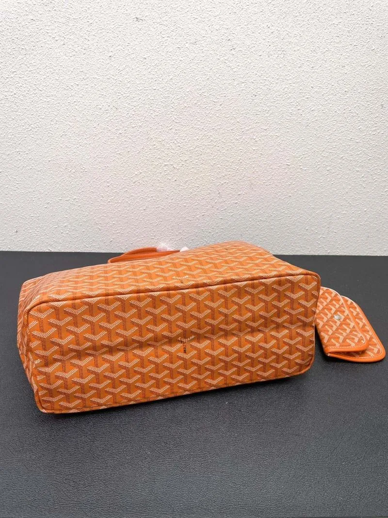 Goyard Orange Tote Bag with Pouch Medium Large Size - Image 7