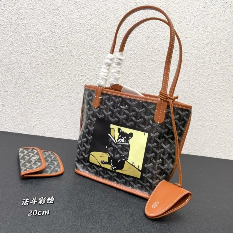 Alternative view of Goyard French Bulldog Painted Tote Bag 20cm