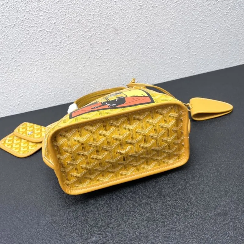 Goyard Yellow French Bulldog Print Tote Bag 20cm - Image 7