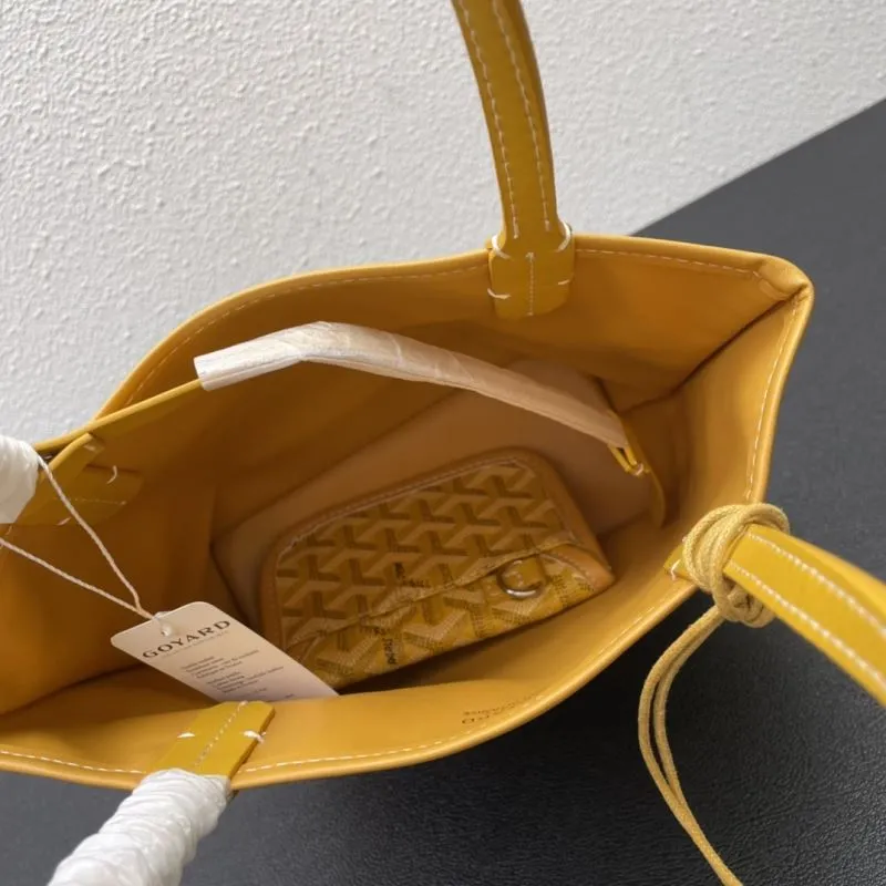 Goyard Yellow French Bulldog Print Tote Bag 20cm - Image 8