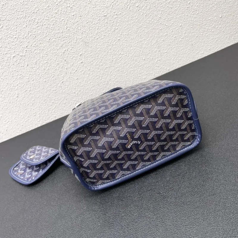 Goyard Small Navy Tote Bag with Mini Pouch - Image 5