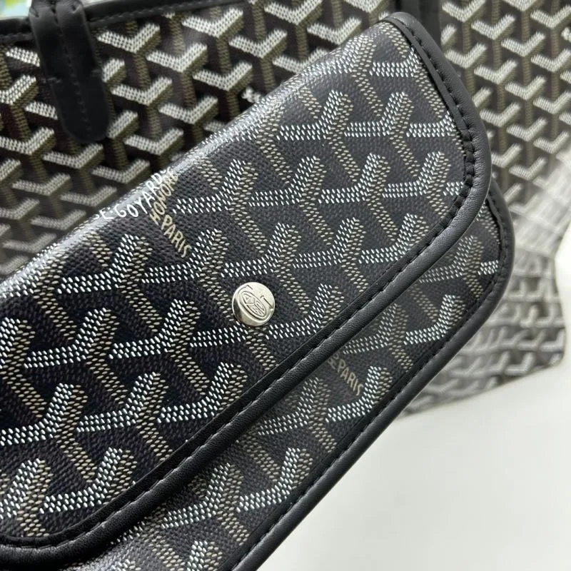 Goyard Large Black Tote Bag with Pouch - Image 6