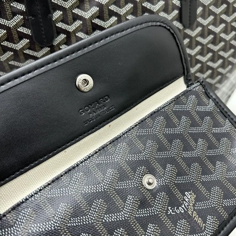Goyard Large Black Tote Bag with Pouch - Image 7