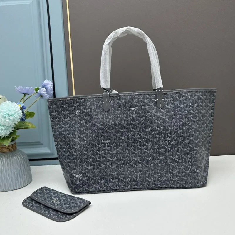 Goyard Large Gray Shopping Tote Bag with Pouch - Image 3