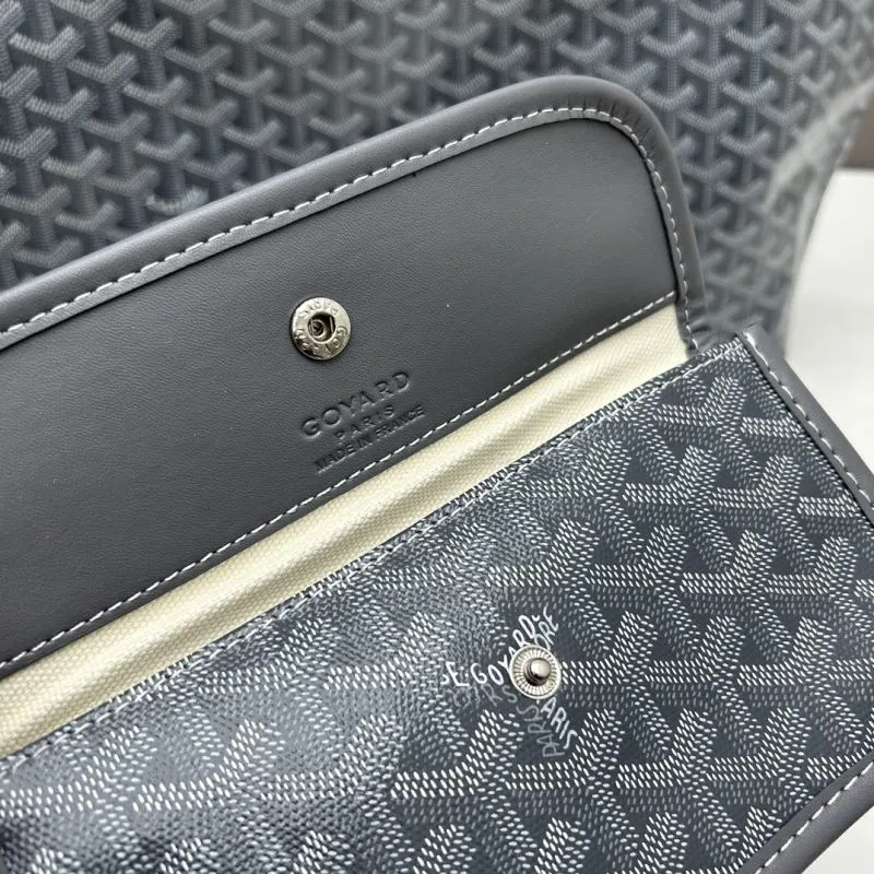 Goyard Large Gray Shopping Tote Bag with Pouch - Image 7