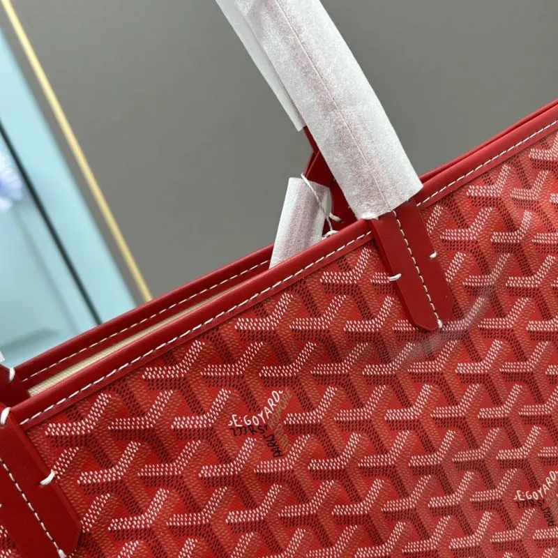 Goyard Large Red Tote Bag with Pouch 590 - Image 4