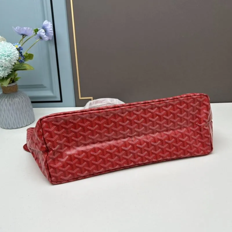 Goyard Large Red Tote Bag with Pouch 590 - Image 5