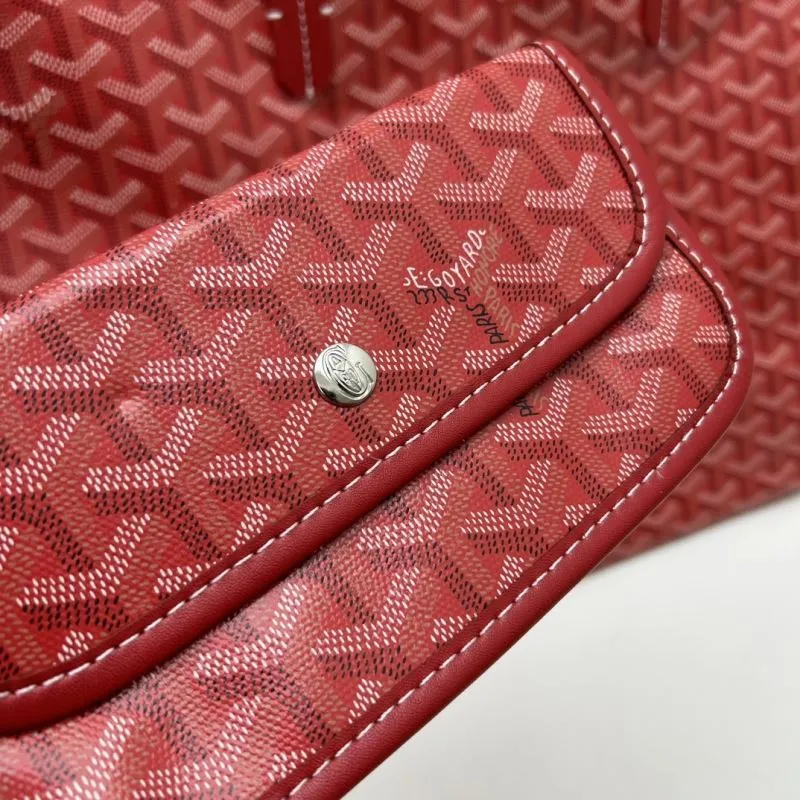 Goyard Large Red Tote Bag with Pouch 590 - Image 6
