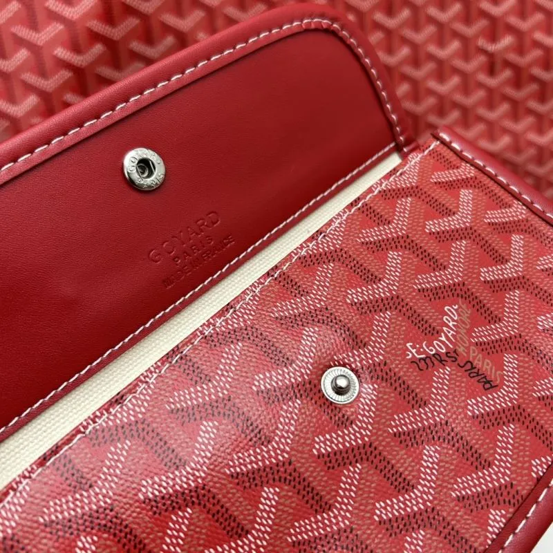 Goyard Large Red Tote Bag with Pouch 590 - Image 7