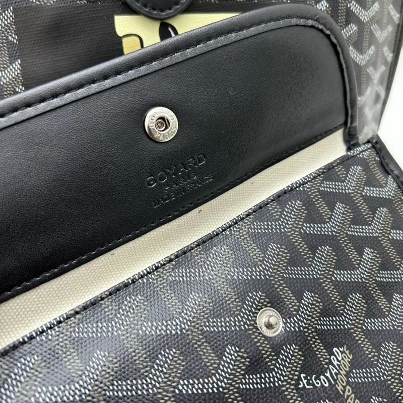 Goyard Black French Bulldog Tote Bag with Pouch - Image 8
