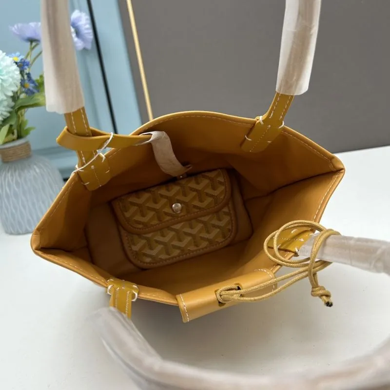 Goyard Yellow French Bulldog Mini Tote Bag With Pouch - Image 7