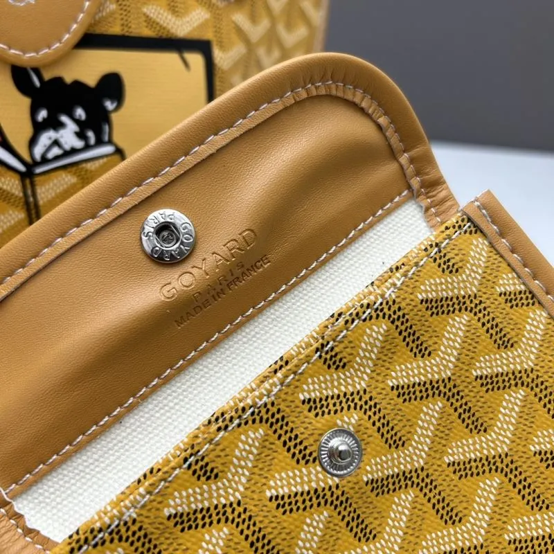 Goyard Yellow French Bulldog Mini Tote Bag With Pouch - Image 8