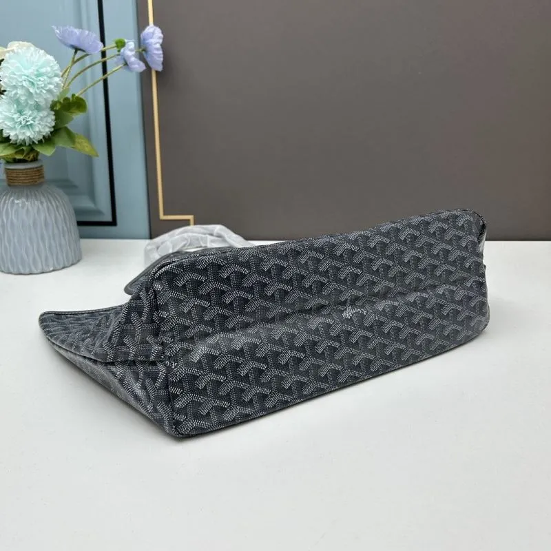Goyard Medium Gray Tote Bag with Pouch - Image 5