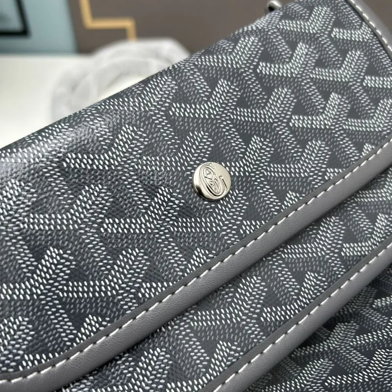 Goyard Medium Gray Tote Bag with Pouch - Image 6