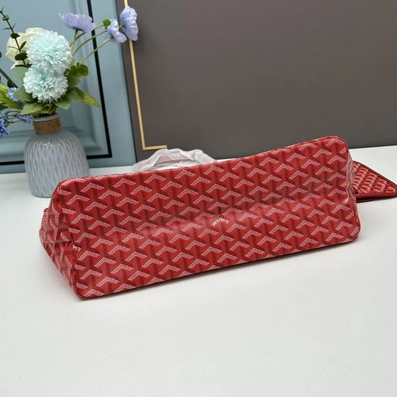 Goyard Red Medium Tote Bag with Pouch - Image 5