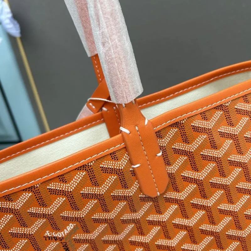 Goyard Orange Medium Tote Bag with Pouch SKU 602 - Image 4