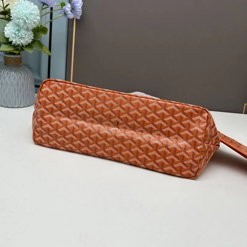 Goyard Orange Medium Tote Bag with Pouch SKU 602 - Image 5