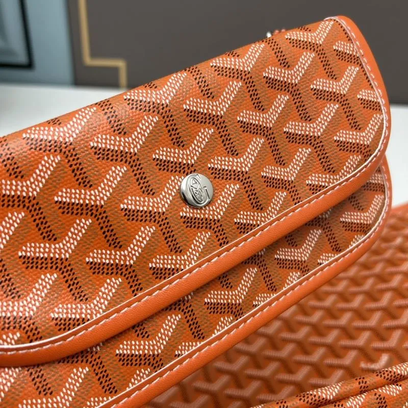 Goyard Orange Medium Tote Bag with Pouch SKU 602 - Image 6