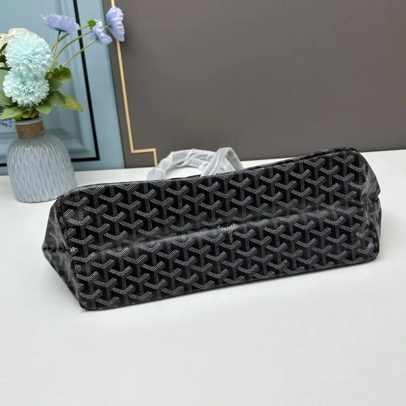 Goyard Medium Black Tote Bag with Pouch - Image 5