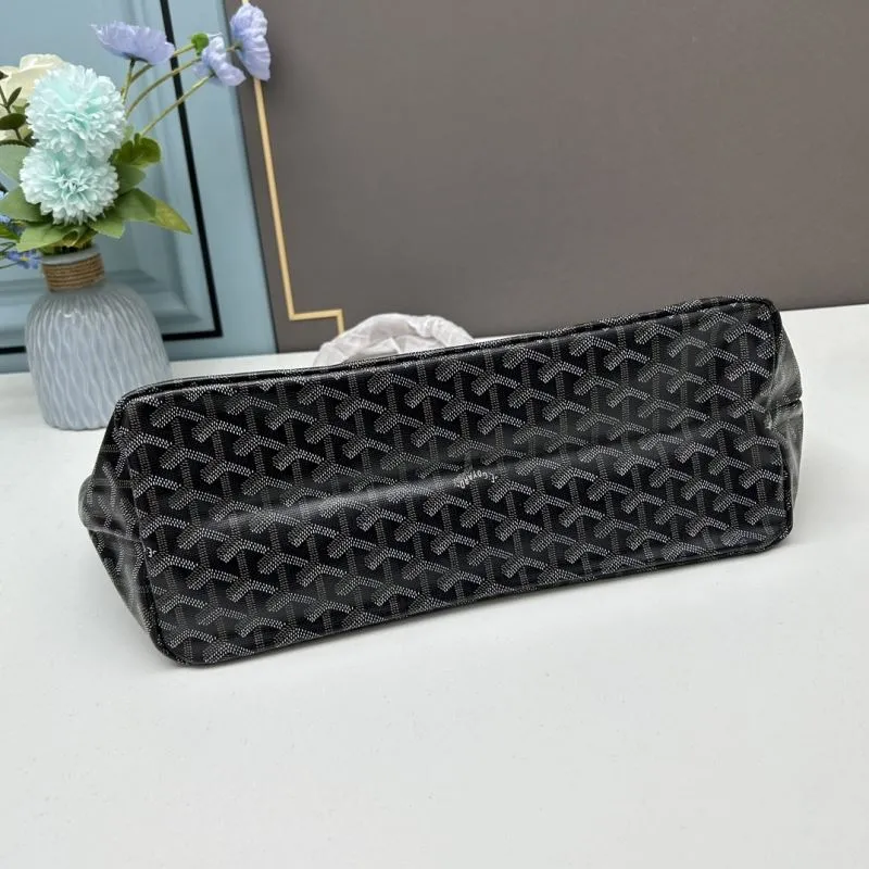 Goyard Medium Black Tote Bag with Small Pouch - Image 5