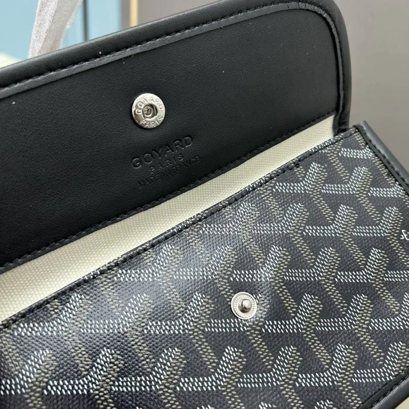 Goyard Medium Black Tote Bag with Small Pouch - Image 8