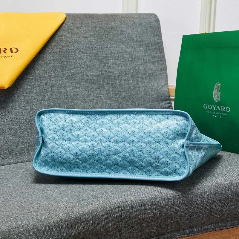 Goyard Light Blue Tote Bag with Pouch - Image 5
