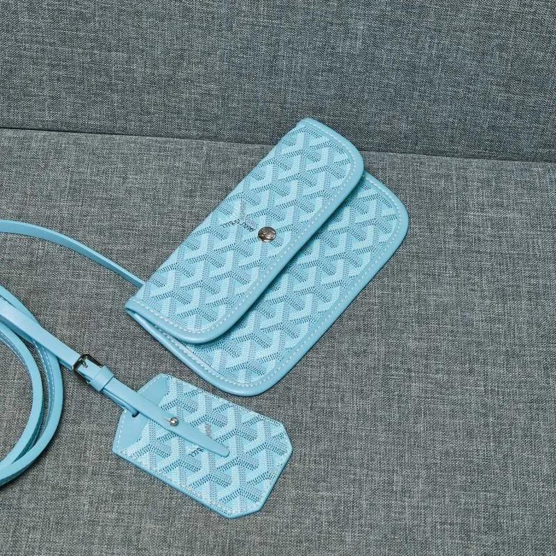 Goyard Light Blue Tote Bag with Pouch - Image 6