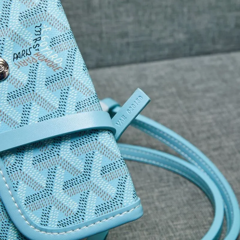 Goyard Light Blue Tote Bag with Pouch - Image 8