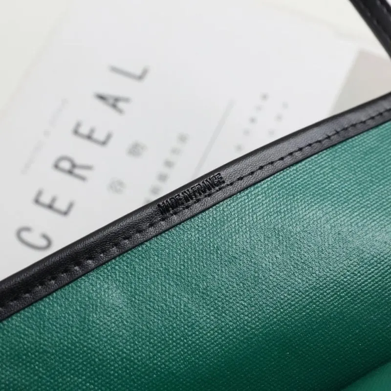 Goyard 620 Green Black Tote Bag with Pouch - Image 7