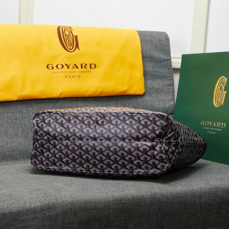 Goyard Purple Black Shopping Tote Bag With Pouch - Image 5