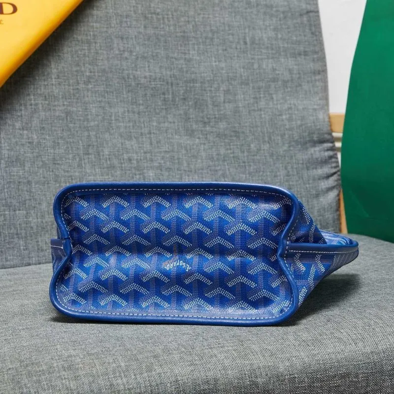 Goyard Blue Reversible Tote Bag with Pouch - Image 5
