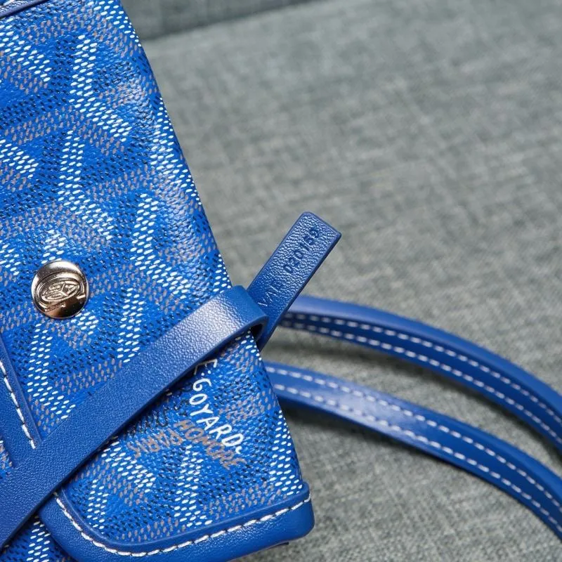 Goyard Blue Reversible Tote Bag with Pouch - Image 8