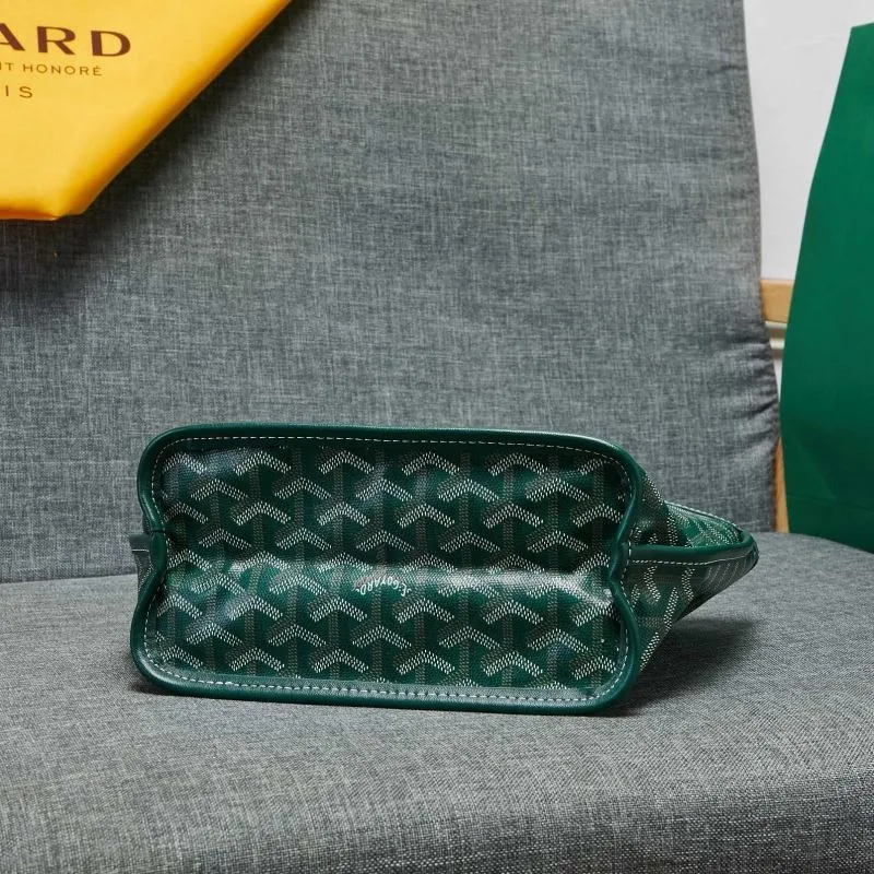 Goyard Green Tote Bag with Pouch 633 - Image 5