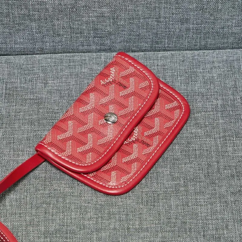 Goyard Red Mini Tote Bag with Pouch - Image 6