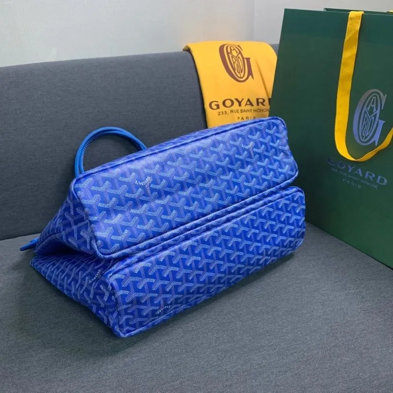 Goyard Blue Tote Bag with Pouch - Image 3