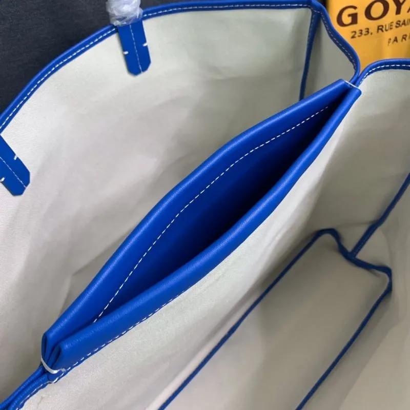 Goyard Blue Tote Bag with Pouch - Image 5