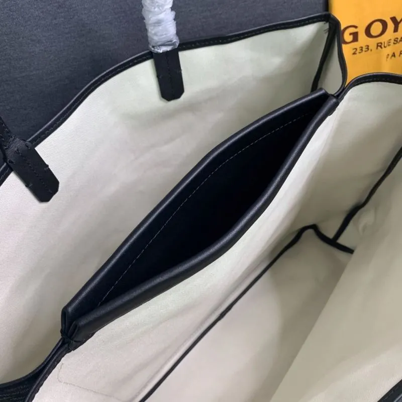 Goyard Dark Tote Shopping Bag 642 with Pouch - Image 5